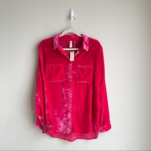 PINK VELVET BLOUSE - Picture 4 of 7